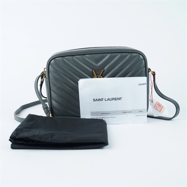 Túi YSL Loulou Camera Bag xám (ARS761554-0623) sz23 KG+