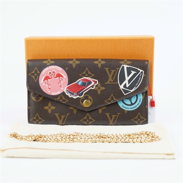 Ví LV hoa nâu in hình oto (LT) KG+