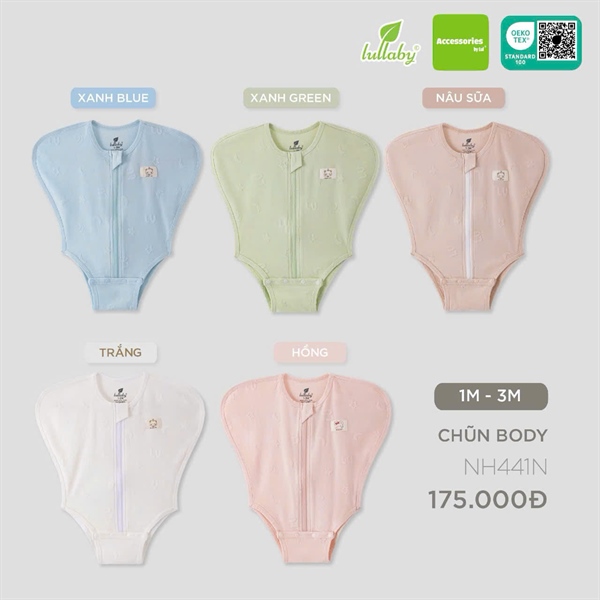 Chũn body khóa giữa Lulaby(0-3m) 25NH441N