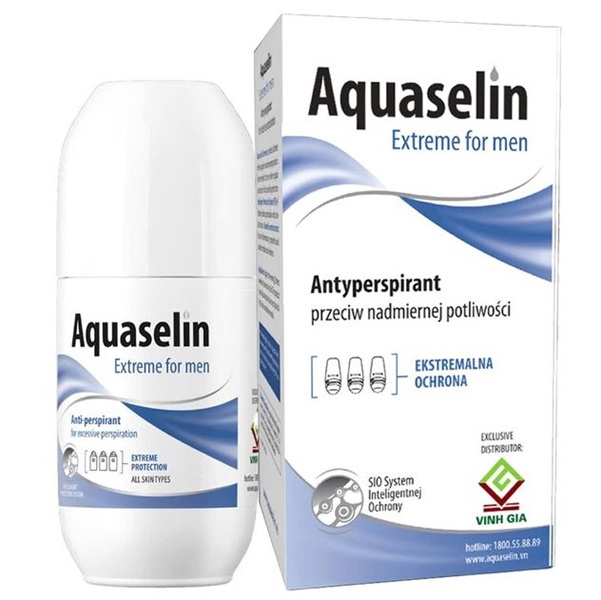 Lăn Khử Mùi Aquaselin Extreme For Men Giảm Mồ Hôi (Ba Lan) 50ml