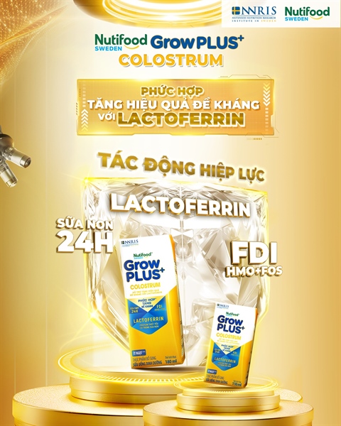 Sữa nước Growplus 180ml Colostrum Lactoferrin 1y+