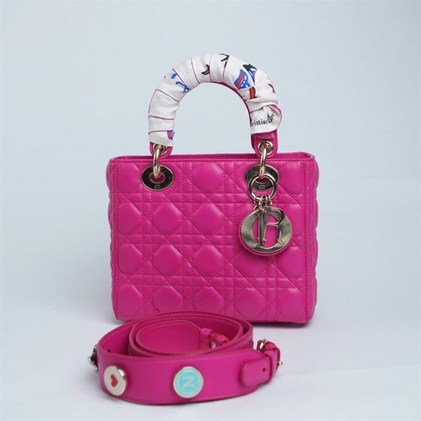 Túi Dior Lady hồng (09-MA-1127) szS (BQ) KG+