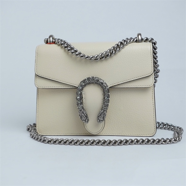 Túi GG Dionysus trắng (421970-493075) sz20 (BQ) KG+