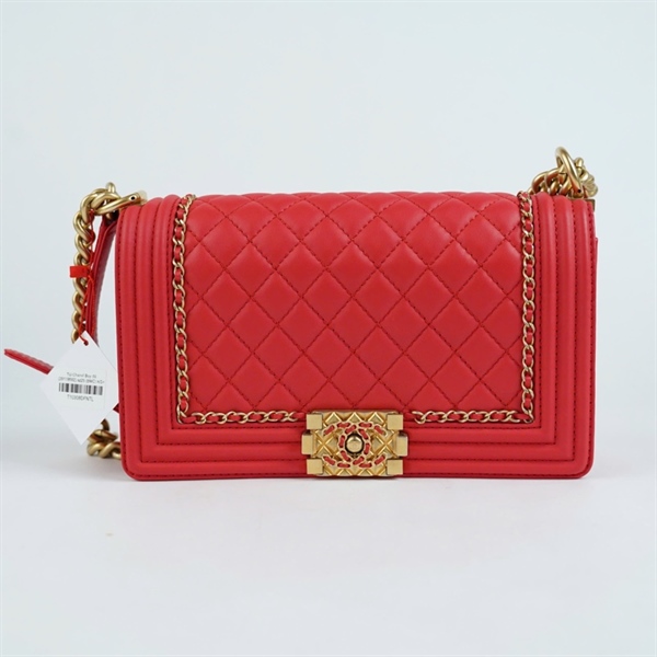 Túi Chanel Boy đỏ (29178682) sz25 (BMC) KG+