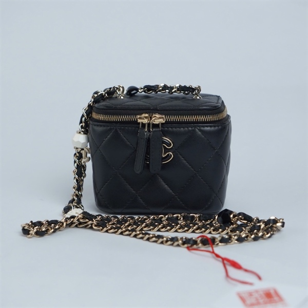 Túi Chanel Vanity đen (LUK7THK5) sz10 (BQ) KG+