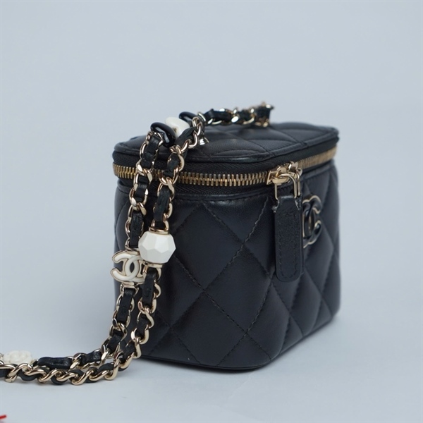 Túi Chanel Vanity đen (LUK7THK5) sz10 (BQ) KG+