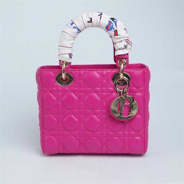 Túi Dior Lady hồng (09-MA-1127) szS (BQ) KG+