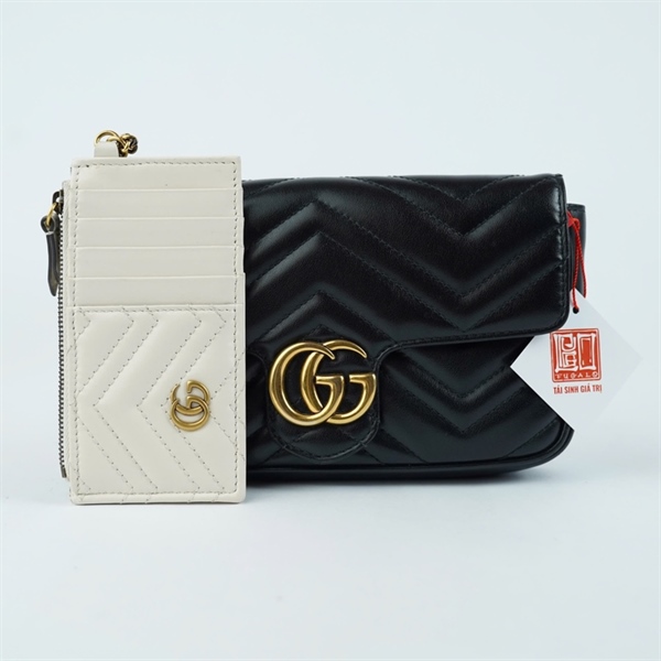 Túi GG Marmont đen kèm ví sz20 (BQ) KG+