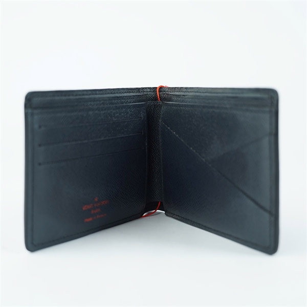 Ví LV đen in logo đỏ (BQ) KG+