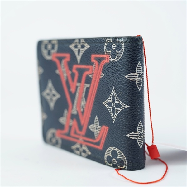 Ví LV đen in logo đỏ (BQ) KG+