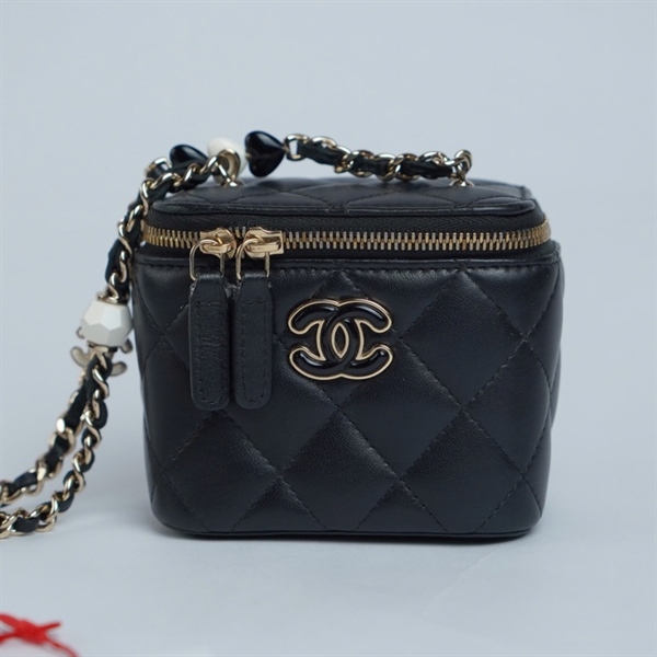 Túi Chanel Vanity đen (LUK7THK5) sz10 (BQ) KG+