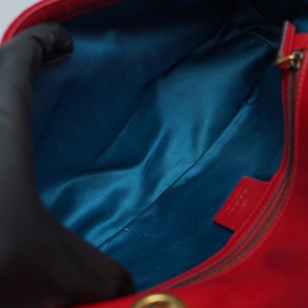 Túi GG Marmont đỏ (443497-493075) sz25 (BQ) KG+