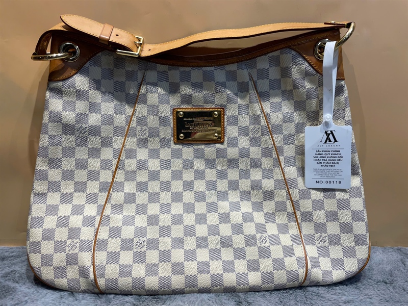 Túi LV tote ô vuông trắng pha xám sz46 (A-T) KG+