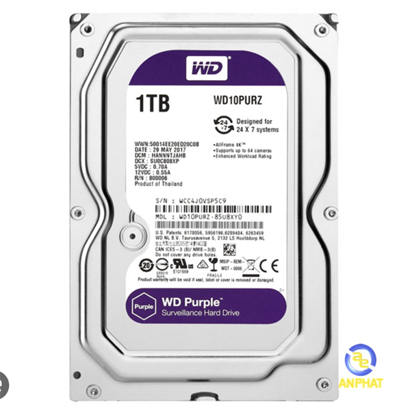 Ổ cứng HDD Western Digital 2TB chuyên camera chính hãng