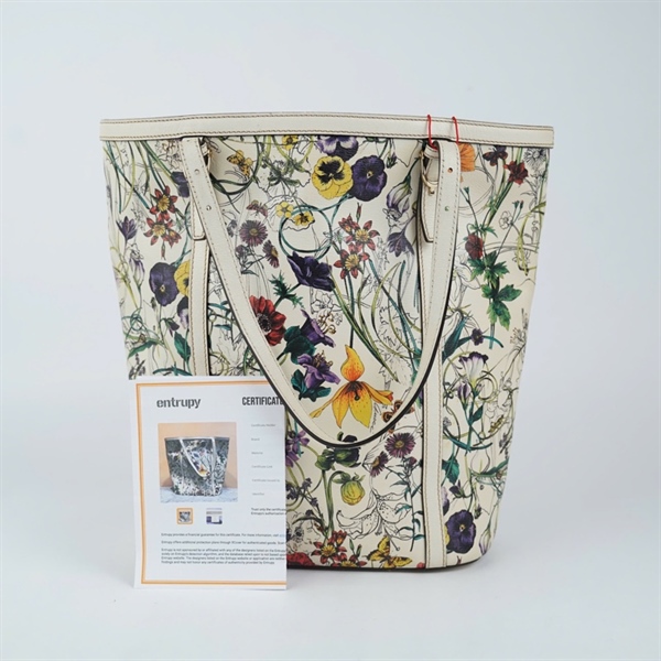 Túi GG Tote in hoa lá (336777-204900) sz36 (A-T) KG+