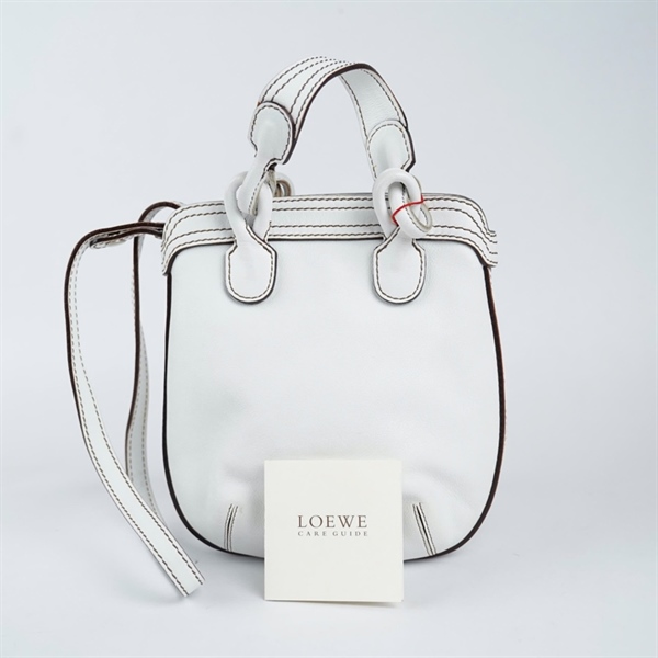 Túi Loewe trắng sz20 (TH) KG+