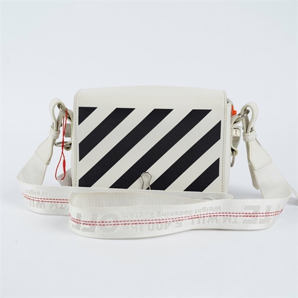 Túi Off-White đeo chéo trắng sọc đen sz18 (TH) KG+