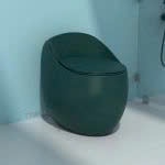 Bồn Cầu Trứng 1 Khối Xanh Rêu BC048