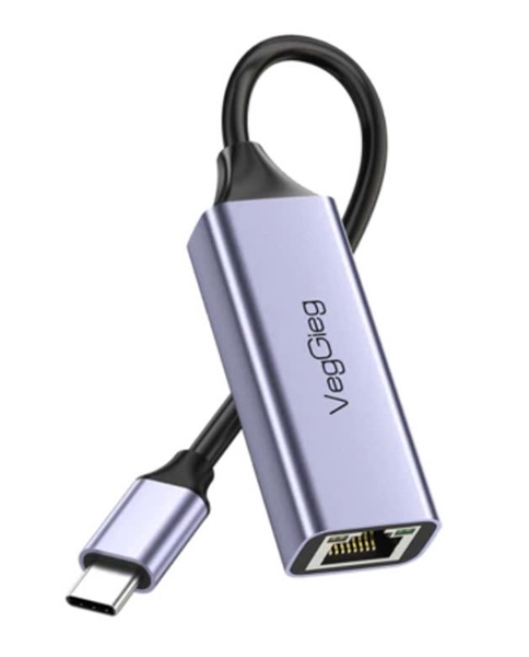 Cáp chuyển Type C 3.0 to Lan VEGGIEG VK308 tốc độ 10/100/1000 Mbps (1Y)(FV)