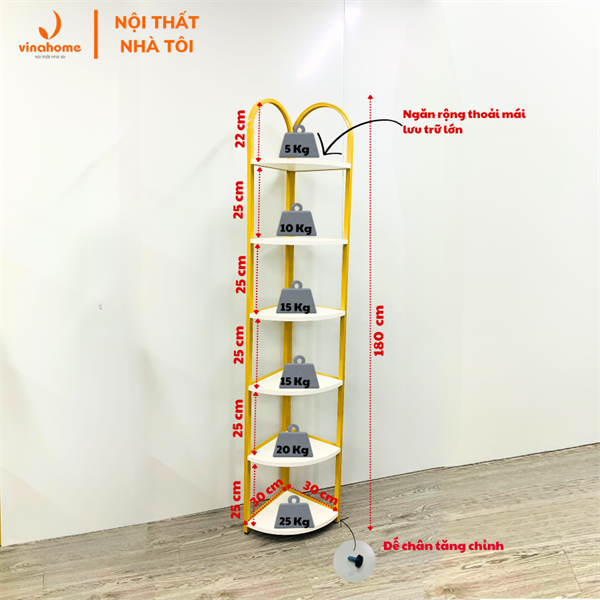 Kệ góc tường 6 tầng VNH-502