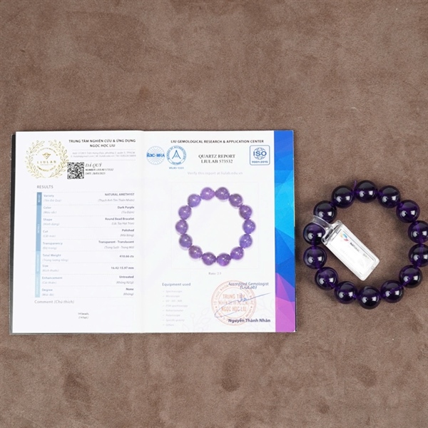 Vòng thạch anh tím Uruguay 573532 KG ly16-14