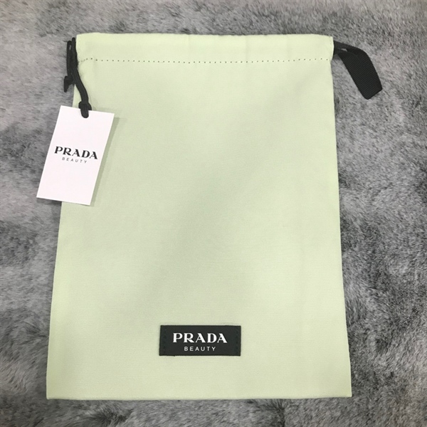 Túi mỹ phẩm Prada dây rút xanh nhạt sz17 +
