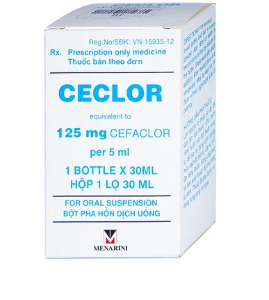 Thuốc Ceclor 125mg (Cefaclor 125mg) Menarini điều trị nhiễm khuẩn (30ml)