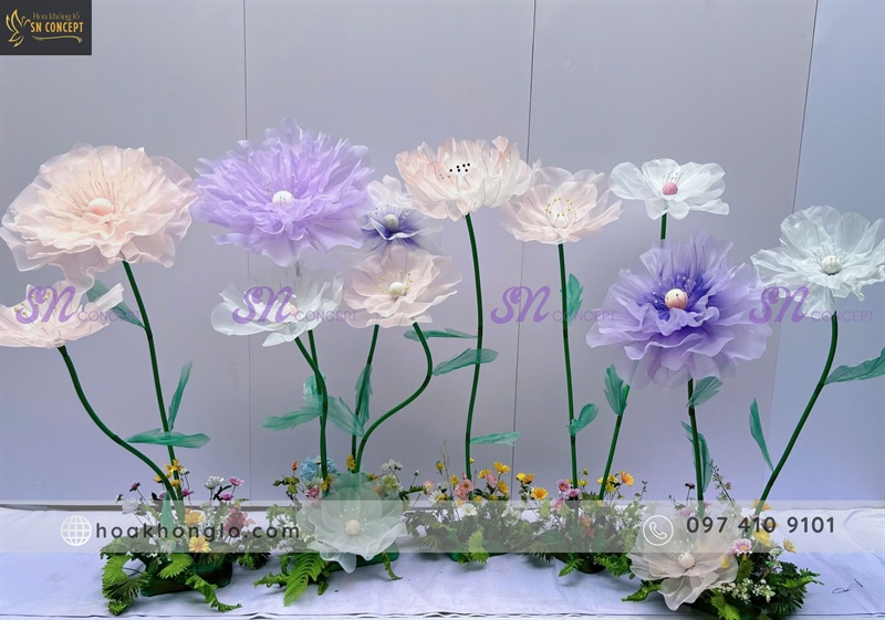 Cho thuê cụm 2 bông có cỏ dưới chân