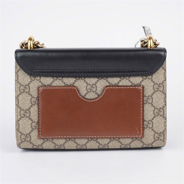 Túi GG Padlock xám nắp đen có tag xanh (A036855042) sz20 (A-T) KG+