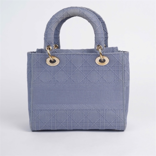 Túi Dior Lady xanh 2 thẻ (50-MA-0270) szM (BQ) KG+