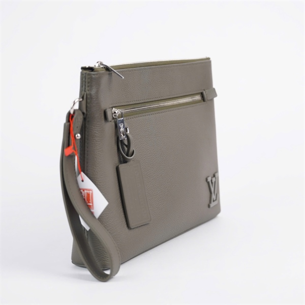 Túi LV Clutch xám xanh sz28 (BQ) KG+