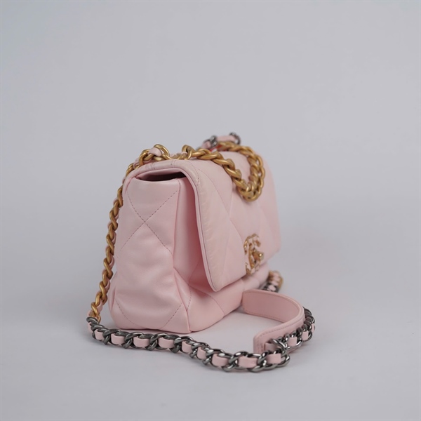 Túi Chanel C19 hồng nude (UJLG8UCC ) sz25 (BQ) KG+