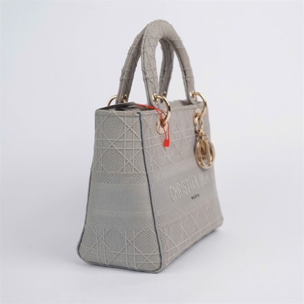 Túi Dior Lady xám (50-MA-0220) szM (BQ) KG+