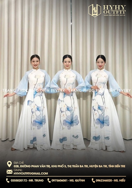 ÁO DÀI SEN TAY BƯỚM