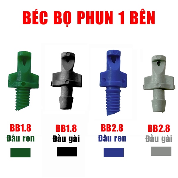Bịch 100 cái - Béc nhộng phun 1 bên 180 độ