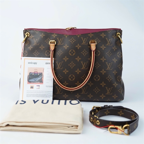 Túi LV Pallas hoa nâu viền tím (SN2143) sz33 +