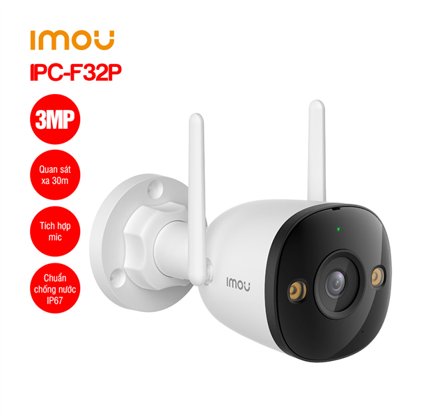 CAMERA IP WIFI NGOÀI TRỜI IMOU F32P BULLET 3.0MP FULL HD