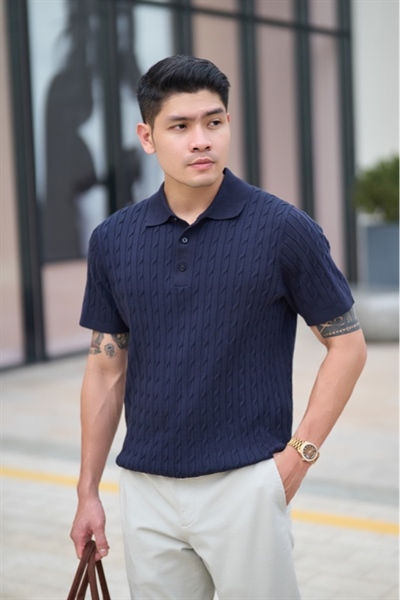 Áo Polo Ziozia Hoạ Tiết Thừng SS2025