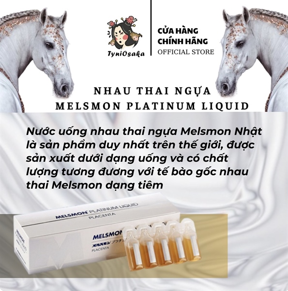 Nước uống đẹp da chống lão hóa Melsmon Platinum Liquid Placenta 10mlx30 ống