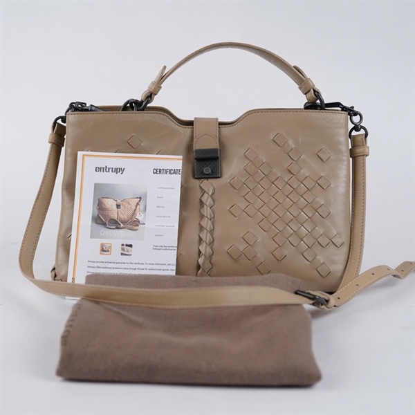 Túi Bottega Handle nâu nhạt (B07186872W) sz29 +