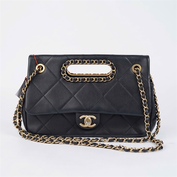 Túi Chanel Handle màu đen (29554587) sz26 (BQ) KG+