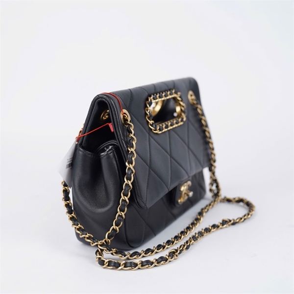 Túi Chanel Handle màu đen (29554587) sz26 (BQ) KG+