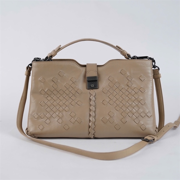 Túi Bottega Handle nâu nhạt (B07186872W) sz29 +