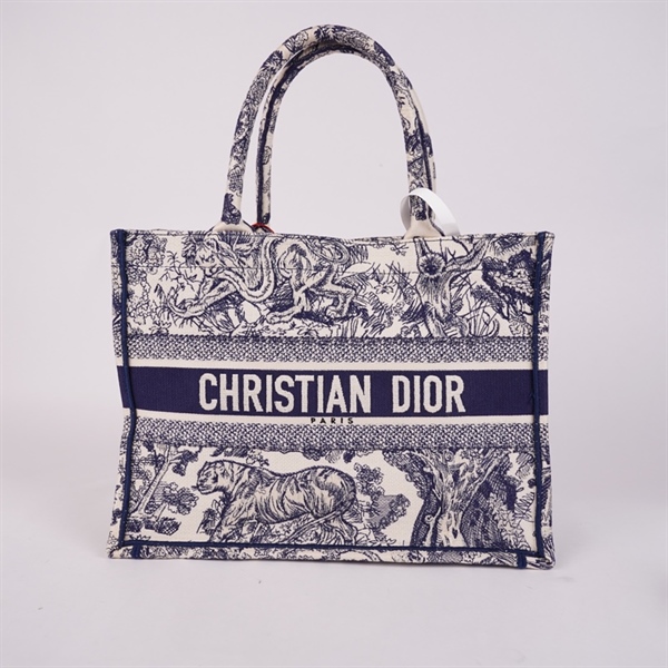 Túi Dior tote họa tiết xanh (50-MA-0270) sz35 (A-T) KG+