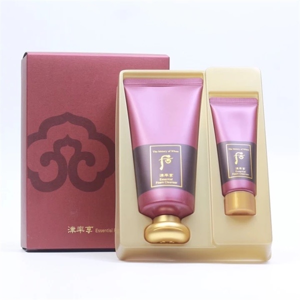 Set sữa rửa mặt Whoo đỏ chống lão 180ml + 40ml hóa Hàn Quốc