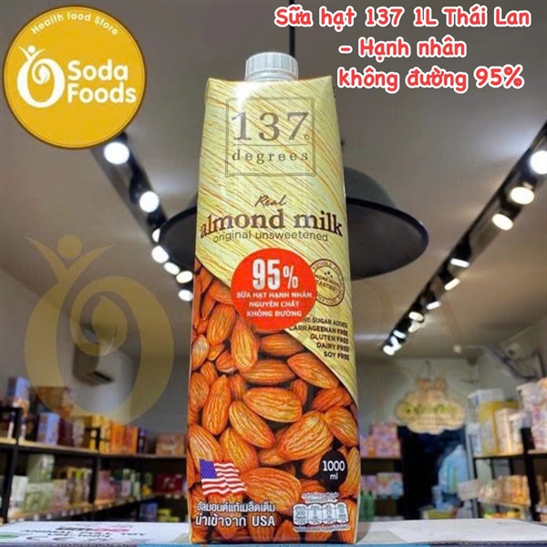 Sữa Hạt 137 1L Thái Lan - Hạnh nhân không đường