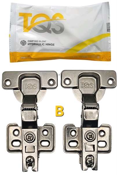 Bản lề giảm chấn TQS - Cong vừa (B)