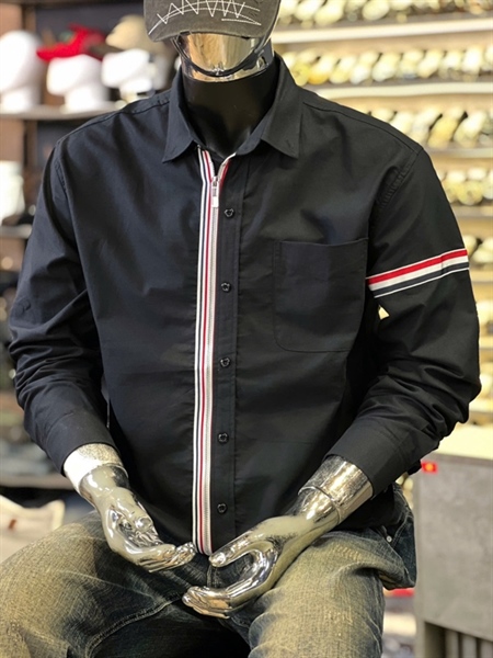 SM TDQC THREE-223-1 khóa kéo viền dây 3 màu- ĐEN