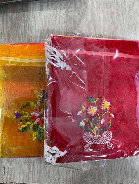Bộ 10 túi voal số 2 - Set of 10 pcs. embroidery bag - Usd 9