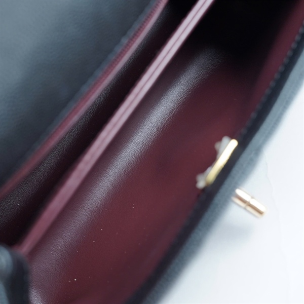 Túi Chanel Coco Handle đen (U9CXLU21) sz24 (BQ) KG+